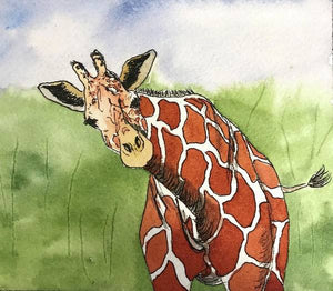 Open image in slideshow, Curious Giraffe - Art Print
