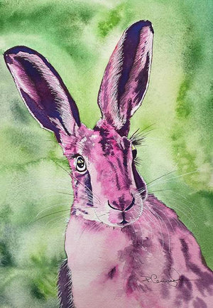 Open image in slideshow, Rabbit in Pink - Art Print
